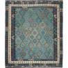 Rug Kilim Afghanistan 252x292 Teal Blue Cream I