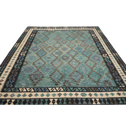Rug Kilim Afghanistan 252x292 Teal Blue Cream I