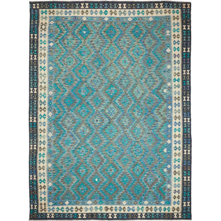 Tappeto Kilim Afghanistan 255x344 Turchese Blu