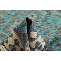 Tappeto Kilim Afghanistan 255x344 Turchese Blu