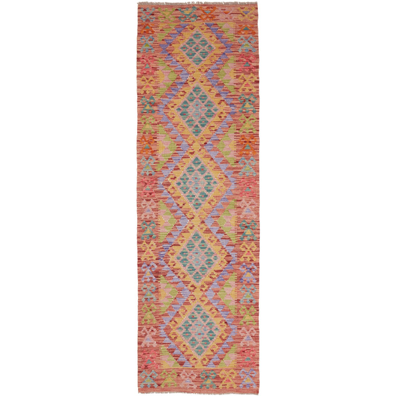Rug Kilim Afghanistan 75x249 Peach Orange Paste