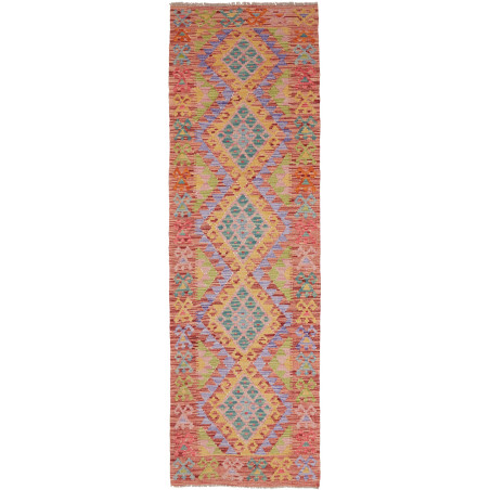 Rug Kilim Afghanistan 75x249 Peach Orange Paste