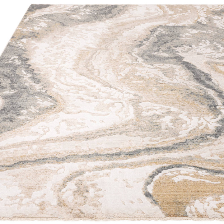 Tappeto Seville astratto beige grigio e toni nat
