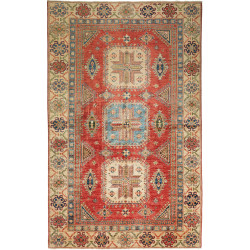 Tappeto Kazak Fine Pakistan 155x246 Rosso Terra