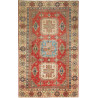 Tappeto Kazak Fine Pakistan 155x246 Rosso Terra