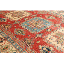 Tappeto Kazak Fine Pakistan 155x246 Rosso Terra