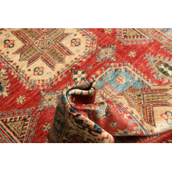Tappeto Kazak Fine Pakistan 155x246 Rosso Terra