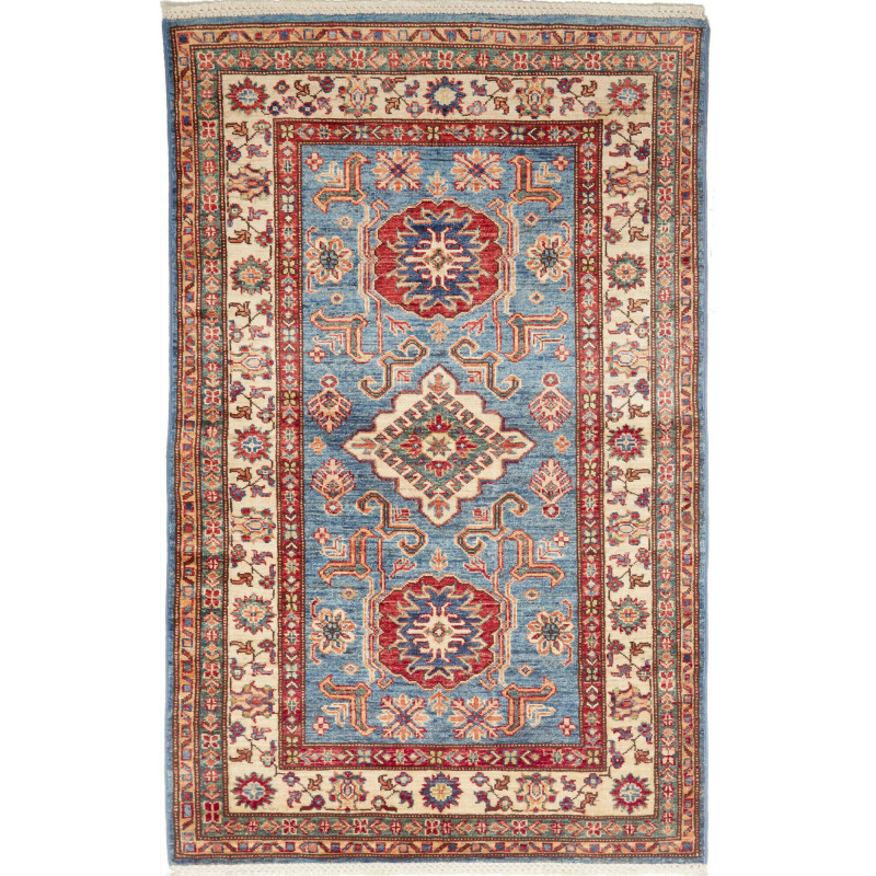Tappeto Kazak Fine Pakistan 99x152 Blu Terracot
