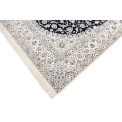 Tappeto Nain 6la Persia 214x305 Blu Notte Crema