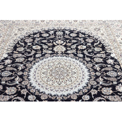 Tappeto Nain 6la Persia 214x305 Blu Notte Crema