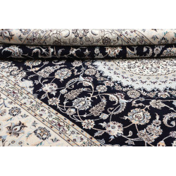Tappeto Nain 6la Persia 214x305 Blu Notte Crema