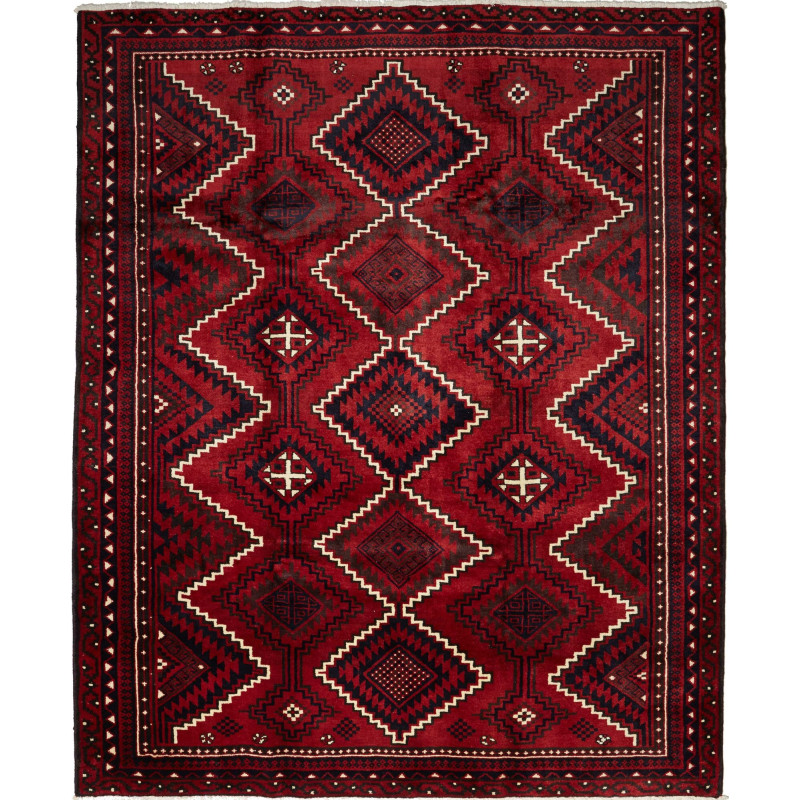 Tappeto Lori Persia 237x290 Rosso Borgogna Blu
