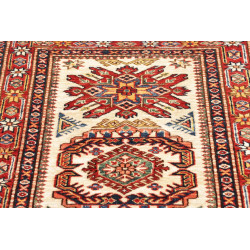 Tappeto Kazak Fine Pakistan 78x267 Crema Rosso
