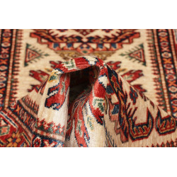 Tappeto Kazak Fine Pakistan 78x267 Crema Rosso