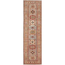 Tappeto Kazak Fine Pakistan 83x291 Grigio Blu R
