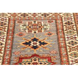 Tappeto Kazak Fine Pakistan 83x291 Grigio Blu R