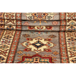 Tappeto Kazak Fine Pakistan 83x291 Grigio Blu R