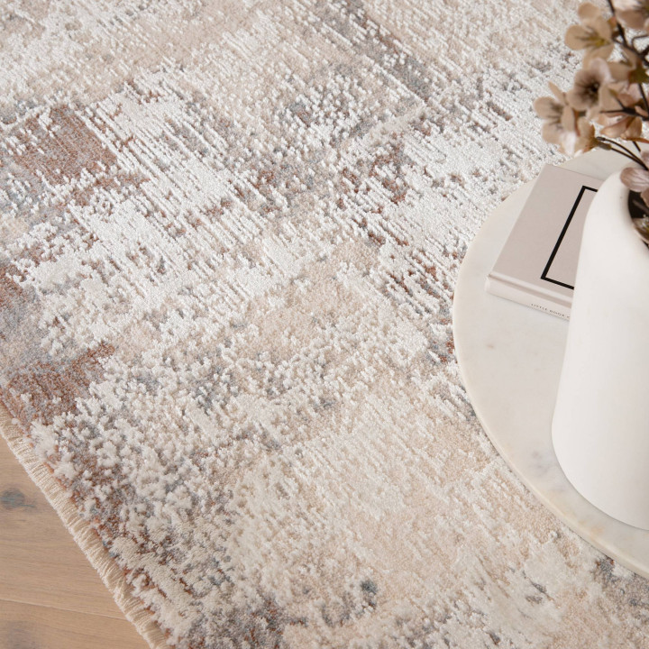 Tappeto Seville astratto beige grigio e sfumatur