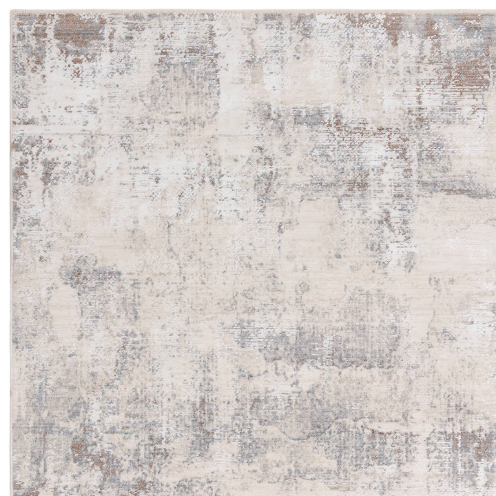 Rug Seville abstract beige grey and copper-toned