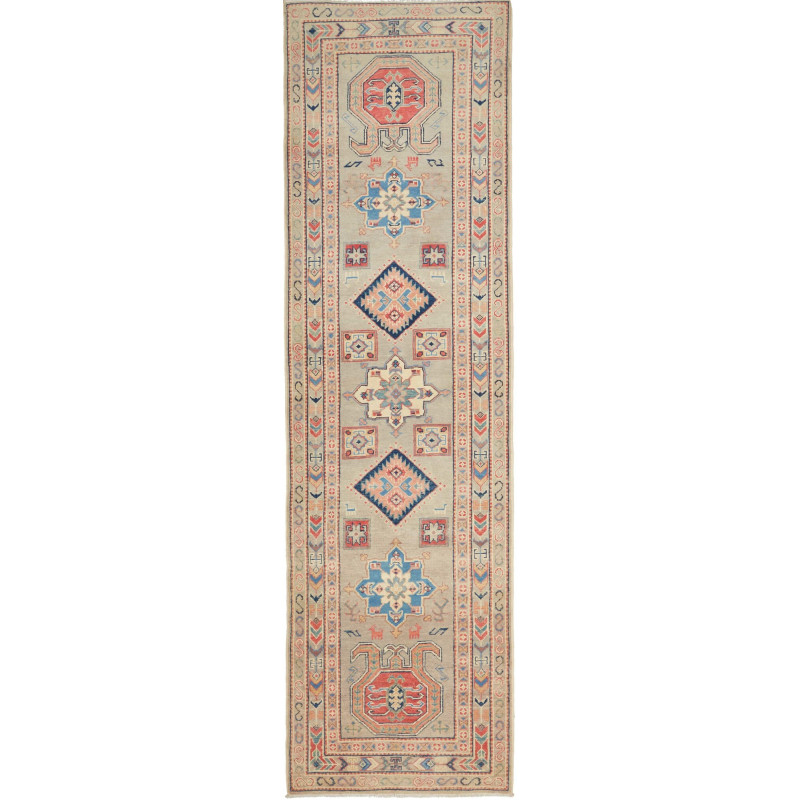 Tappeto Kazak Afghanistan 82x286 Verde Salvia T