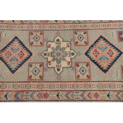 Tappeto Kazak Afghanistan 82x286 Verde Salvia T