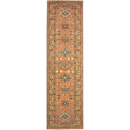Tappeto Kazak Fine Pakistan 83x282 Terracotta A