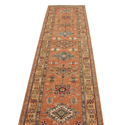 Tappeto Kazak Fine Pakistan 83x282 Terracotta A
