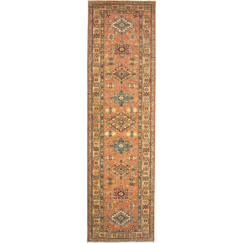 Tappeto Kazak Fine Pakistan 82x282 Ruggine Terr