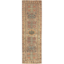 Tappeto Kazak Fine Pakistan 77x256 Grigio Taupe