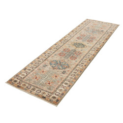 Tappeto Kazak Fine Pakistan 77x256 Grigio Taupe