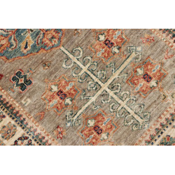 Tappeto Kazak Fine Pakistan 77x256 Grigio Taupe