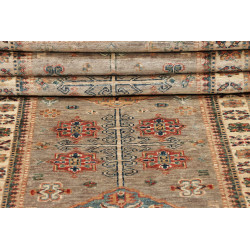 Tappeto Kazak Fine Pakistan 77x256 Grigio Taupe