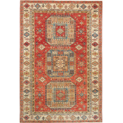 Tappeto Kazak Fine Pakistan 200x300 Rosso Terra