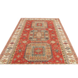Tappeto Kazak Fine Pakistan 200x300 Rosso Terra