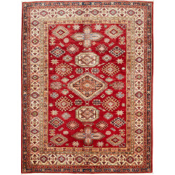 Tappeto Kazak Fine Pakistan 145x190 Rosso Rubin