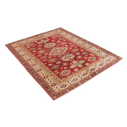 Tappeto Kazak Fine Pakistan 145x190 Rosso Rubin
