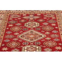 Tappeto Kazak Fine Pakistan 145x190 Rosso Rubin