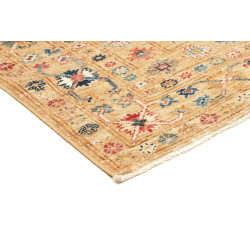 Rug Kazak Fine Pakistan 124x188 Gold Ochre Blue