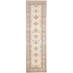 Rug Kazak Afghanistan 85x294 Beige Dark Blue An