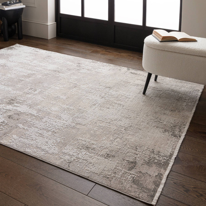 Tappeto Seville astratto beige tortora e grigio