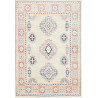 Rug Kazak Afghanistan 94x138 Beige Pink Dark Bl