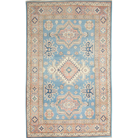 Tappeto Kazak Afghanistan 118x188 Blu Cielo Ros