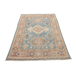 Tappeto Kazak Afghanistan 118x188 Blu Cielo Ros