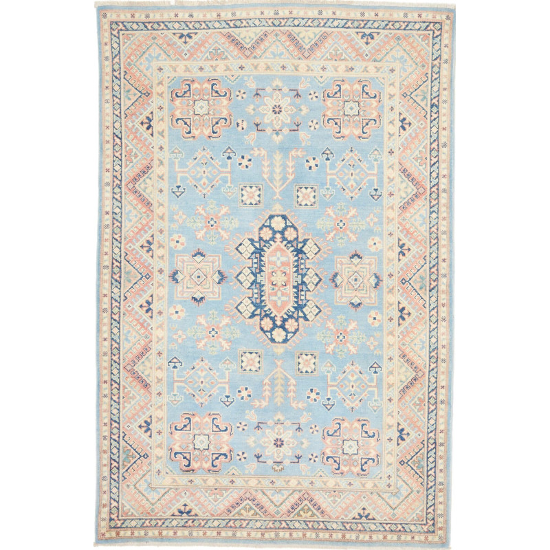 Tappeto Kazak Afghanistan 120x181 Azzurro Cielo