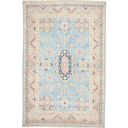 Tappeto Kazak Afghanistan 120x181 Azzurro Cielo