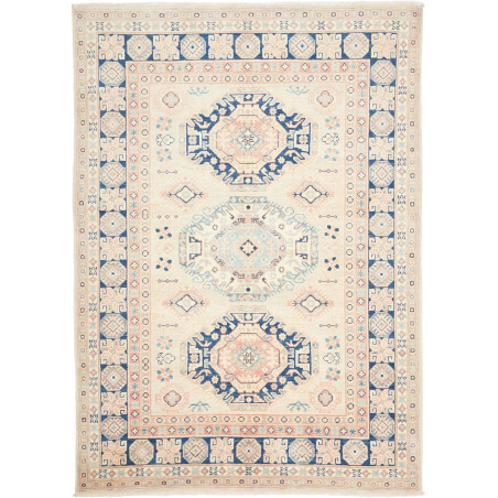 Tappeto Kazak Afghanistan 147x204 Crema Blu Pes