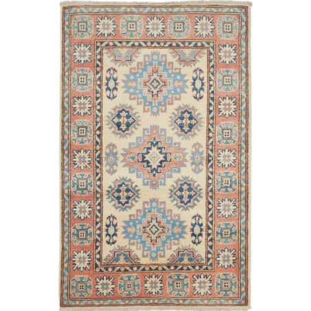 Tappeto Kazak Afghanistan 84x133 Crema Blu Chia