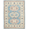 Tappeto Kazak Afghanistan 84x110 Azzurro Crema