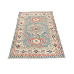 Tappeto Kazak Afghanistan 79x130 Azzurro Cielo