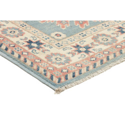 Tappeto Kazak Afghanistan 79x130 Azzurro Cielo